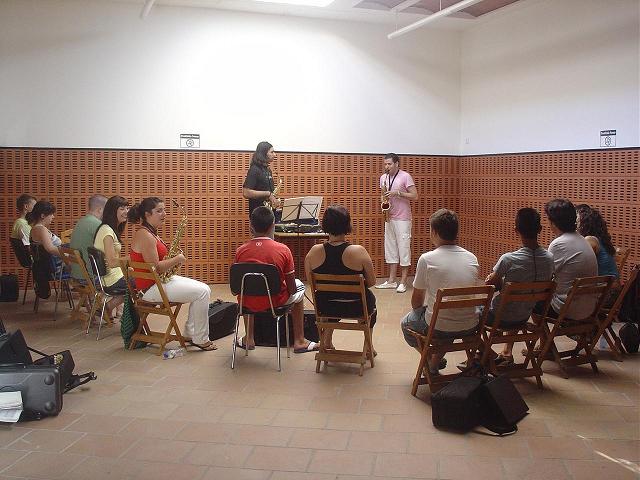 Una de las clases de los cursos internacionales de música de Punta Umbría