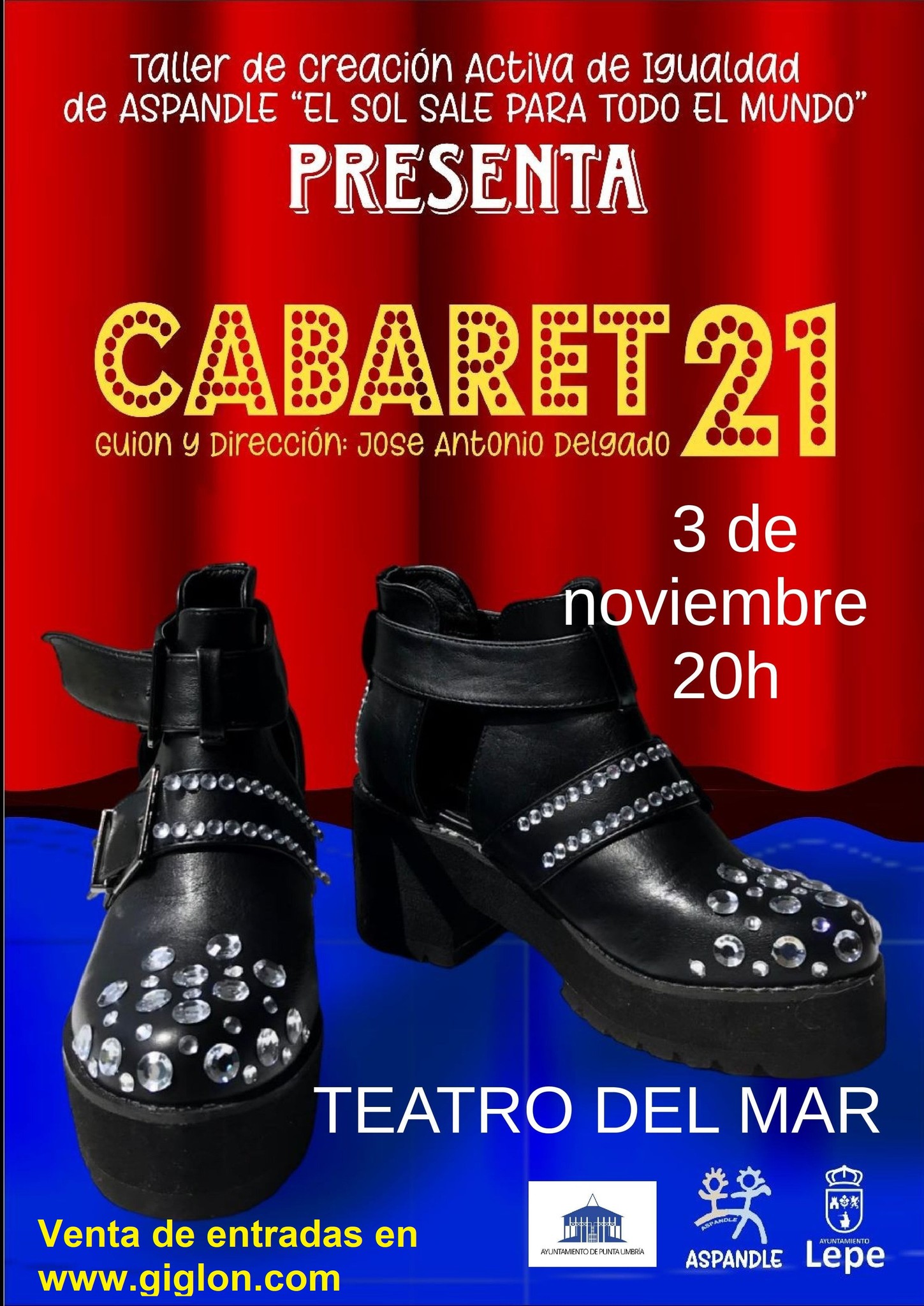 Actores con diversidad funcional representan mañana viernes en Punta Umbría la obra 'Cabaret 21'