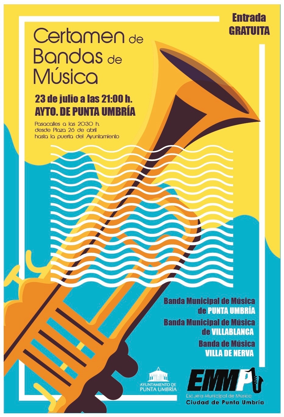 La Escuela Municipal de Música de Punta Umbría organiza este sábado el XVIII Festival de Bandas