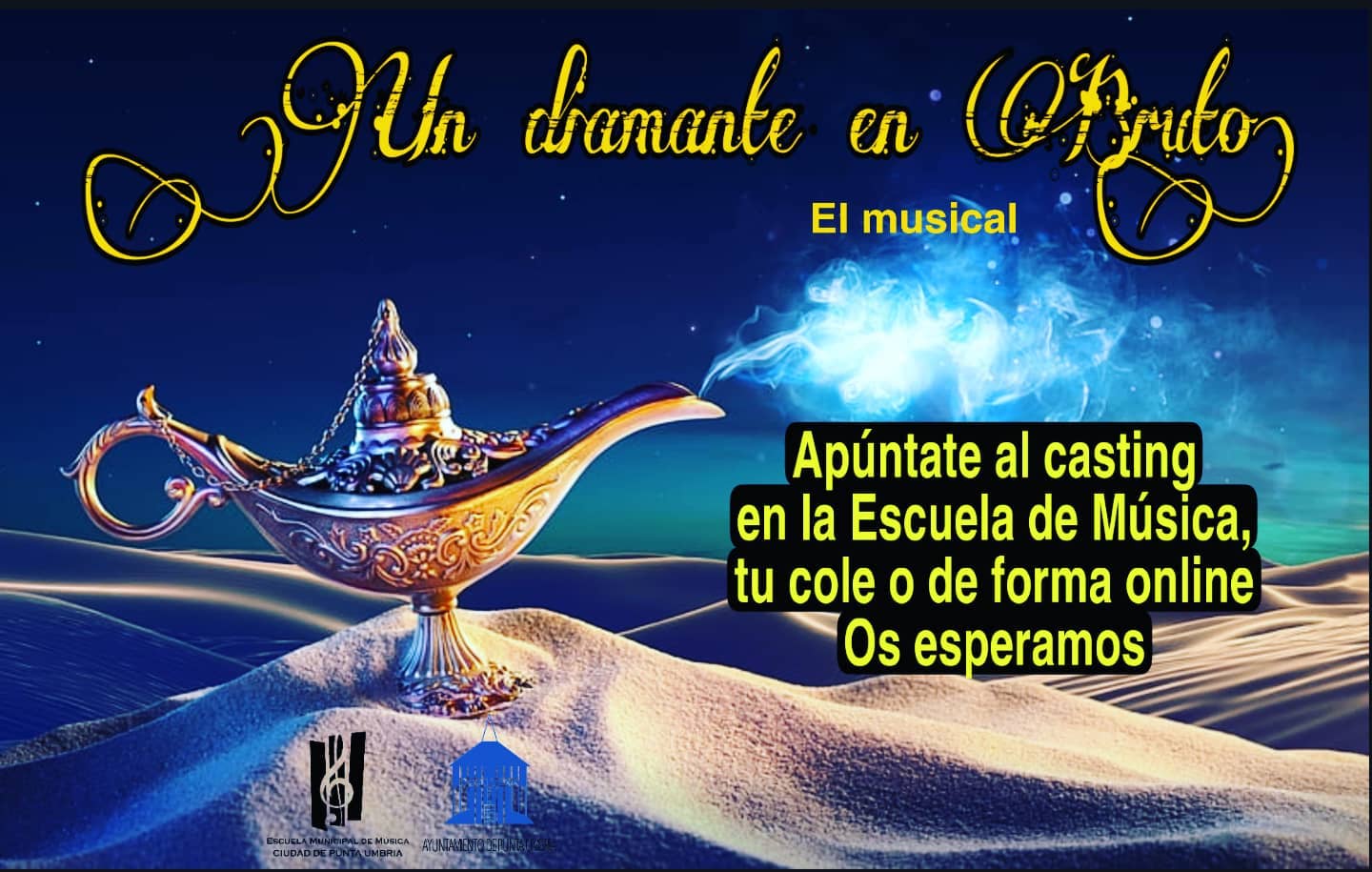 La Escuela Municipal de Música de Punta Umbría convoca un casting para el musical infantil 'Un diamante en bruto'