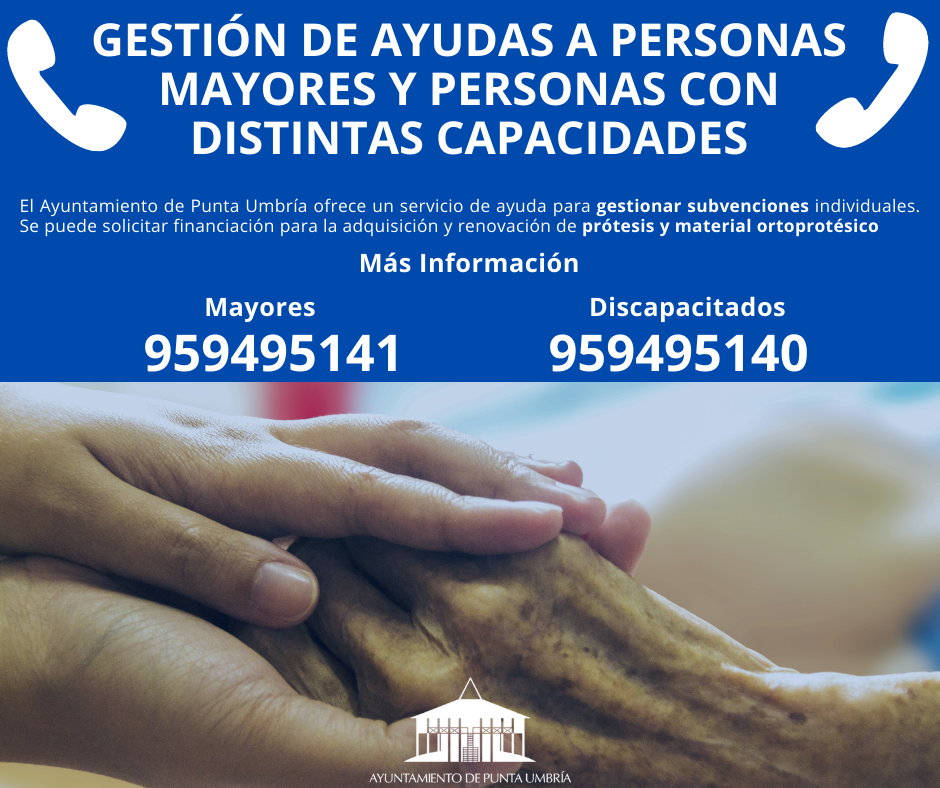 El Ayuntamiento de Punta Umbría pone en marcha un servicio de tramitación de las ayudas individuales a mayores y personas con discapacidad