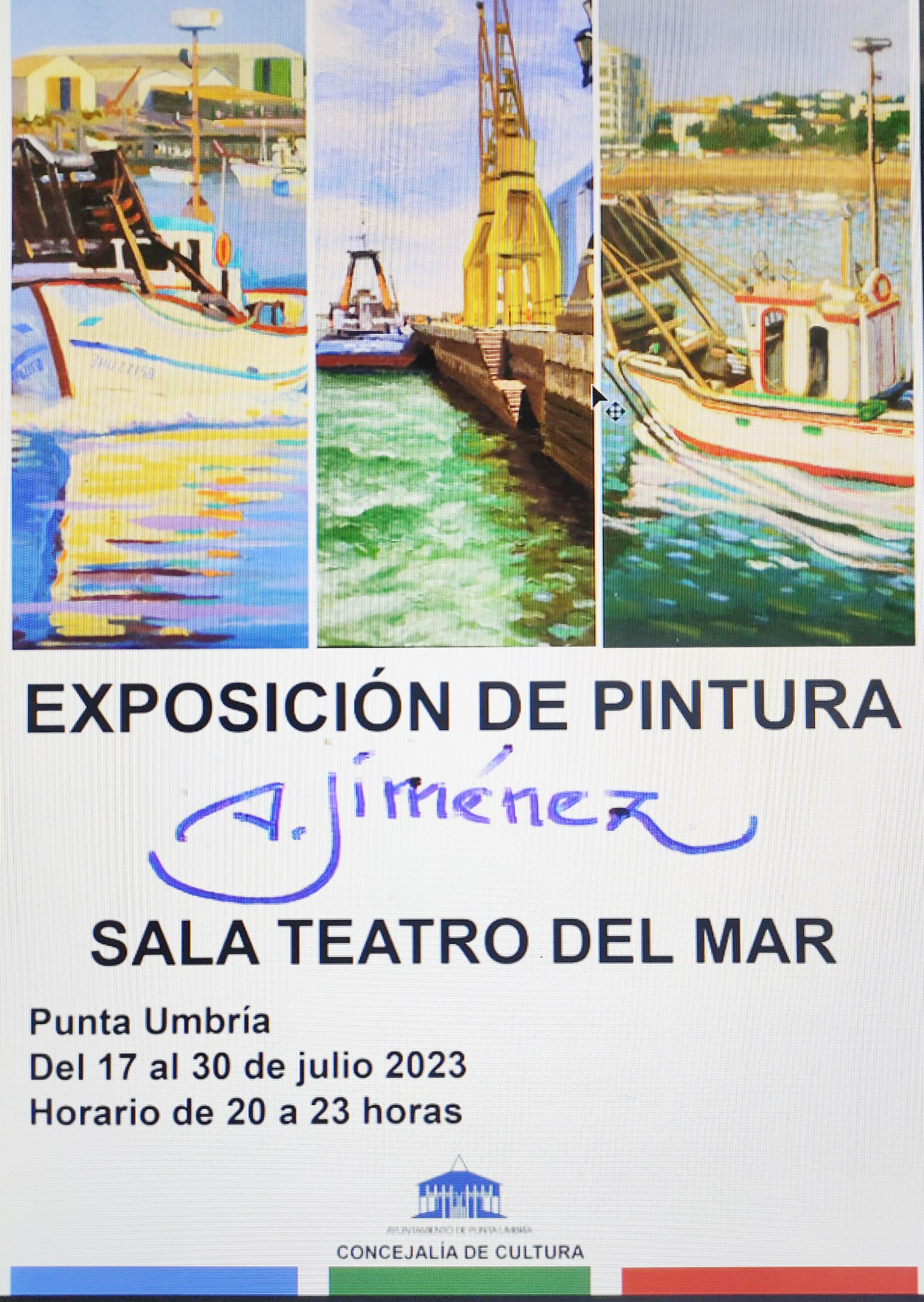 Aurelio Jiménez muestra en la Sala de Exposiciones Teatro del Mar su visión del paisaje puntaumbrieño